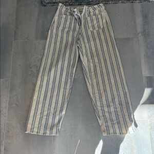 Striped Wide-Leg Pants